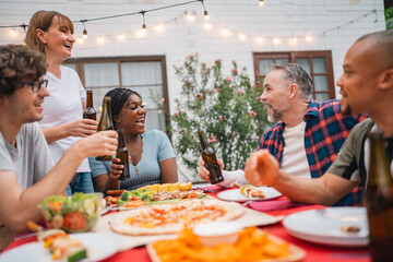 Celebrate Summer with Friends and Family, Joyful Outdoor Party Where Everyone Comes Together to Enjoy Food, Drinks, and Laughter, Creating Happy Memories While Smiling and Embracing the Spirit