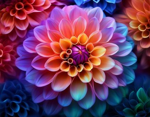 Obraz premium Colorful dahlia flower