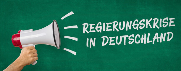 Megafon - Regierungskrise in Deutschland