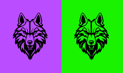 Fototapeta premium Wolf Head Logo Design