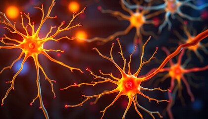 Neural Cell Firing represents Brain conduction.