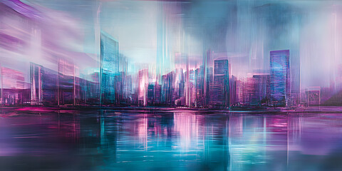 Neon Cityscape Dreamscape 