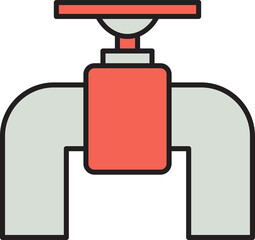 Valve and Pipeline Icon