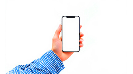 Empty smartphone holding blank screen. Conceptual mockup about technology and communication