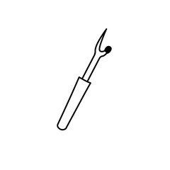 Illustration of a thread pruning tool