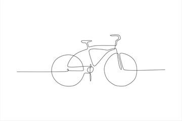 Obraz premium A minimalist line drawing of a bicycle, emphasizing simplicity and design.