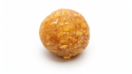 laddu indiaen dessert food on white background, fried balls