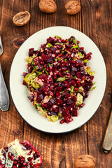 Bowl of beetroot salad.