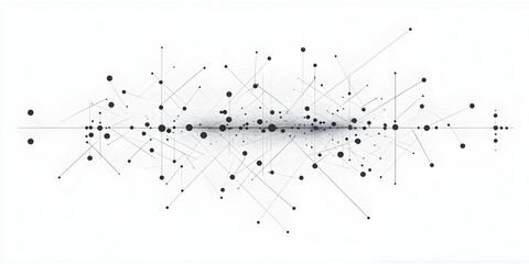 Cosmic Convergence: Abstract artwork featuring a dynamic interplay of lines and dots, creating a sense of movement and depth.  Evokes feelings of vastness and interconnectedness.