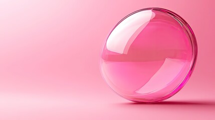 Fototapeta premium Transparent speech bubble with subtle metallic edges on a soft gradient, ideal for minimalist and stylish messages.