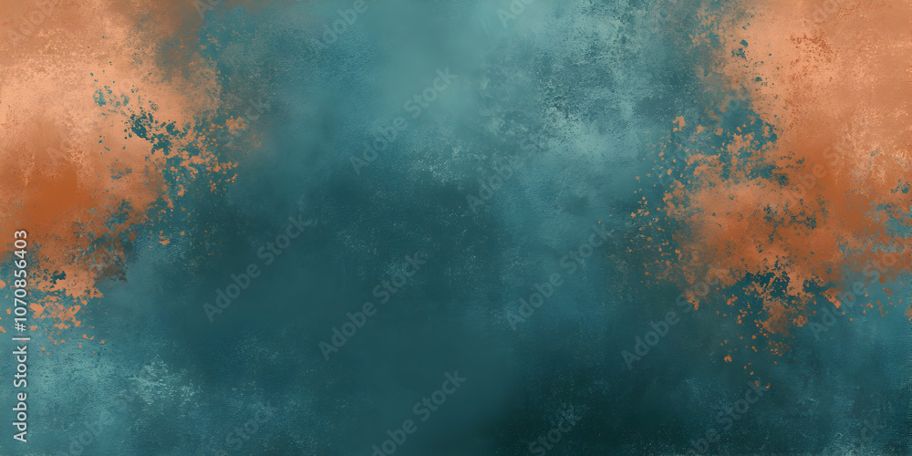 Poster abstract copper and teal swirl: a captivating, abstract background image with a mesmerizing blend of