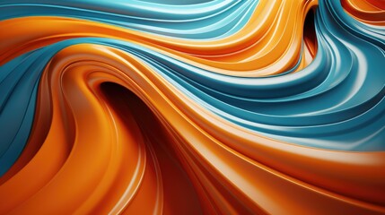 3d rendering of abstract flowing wavy liquid background