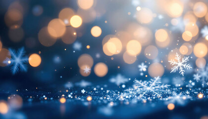 A festive bokeh background with glowing lights, perfect for holiday decorations and celebrations.