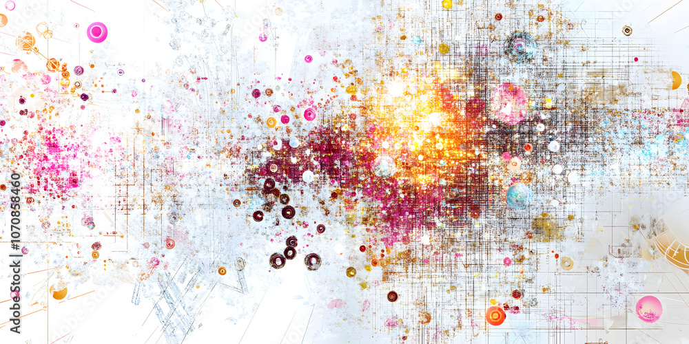 Poster abstract digital network: a mesmerizing abstract background with a captivating blend of colors, shap