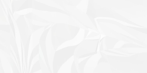 Vector empty white color crumple paper texture pattern abstract background. Crumpled white paper abstract shape background with space paper for texture.	
