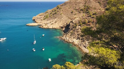 Beautiful seascape view from the mountains