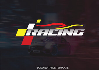 race logo font logo template design art work in vector