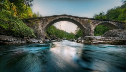 Fototapeta premium old bridge over the river 