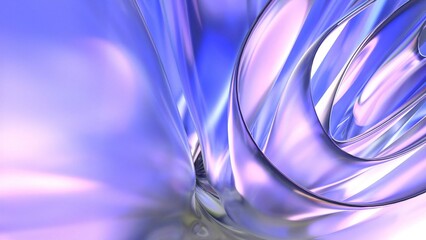 Modern clean minimal 3D render translucent abstract  wave wallpaper background. Shiny curved organic shape layer design element for banners and covers. Wavy transparent glossy glass shader.  