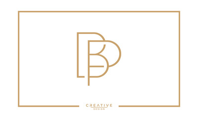 BP, PB, B, P, Abstract Letters Logo Monogram
