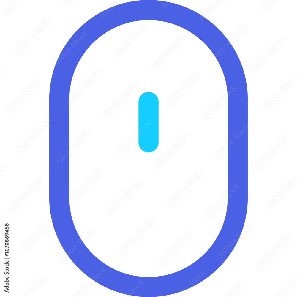 Poster modern minimalist computer mouse icon with a sleek design and vibrant colors, suitable for tech-rela