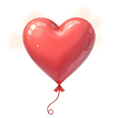 A heart shaped balloon symbolizes love and joy, floating gently in a dreamlike atmosphere, inspiring warmth and happiness, digital art of abstract concept.