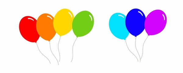 Balloons rainbow colour 
