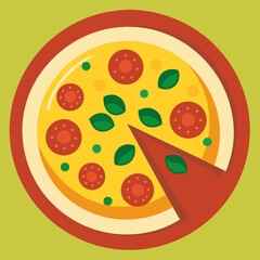 illustration of pizza