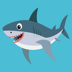 Obraz premium shark cartoon isolated