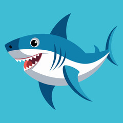 shark cartoon isolated