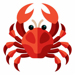 red crab on white