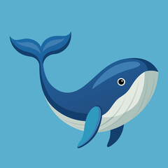 illustration of a cartoon whale