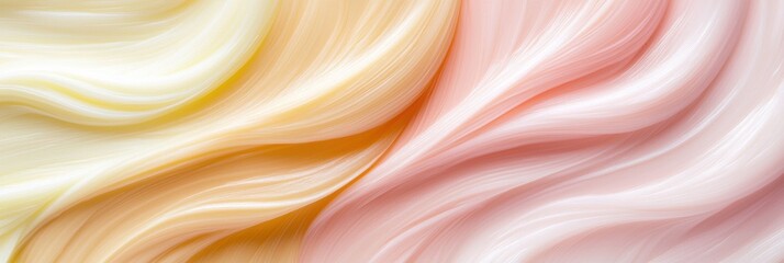 Obraz premium A swirl of cream and yellow and orange colors