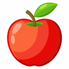 red apple isolated on white