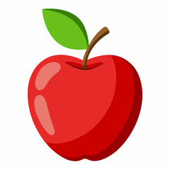 red apple isolated on white
