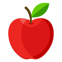 red apple isolated on white