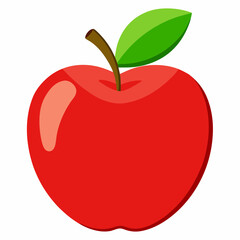 red apple illustration