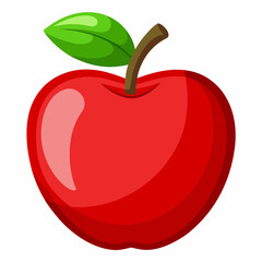 red apple isolated on white