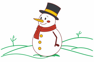 snowman with broom