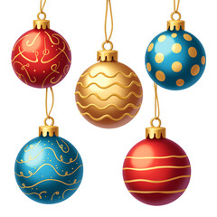 set of christmas balls