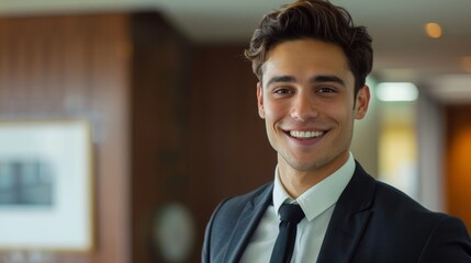smiling office worker.