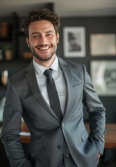 Fototapeta premium smiling office worker.