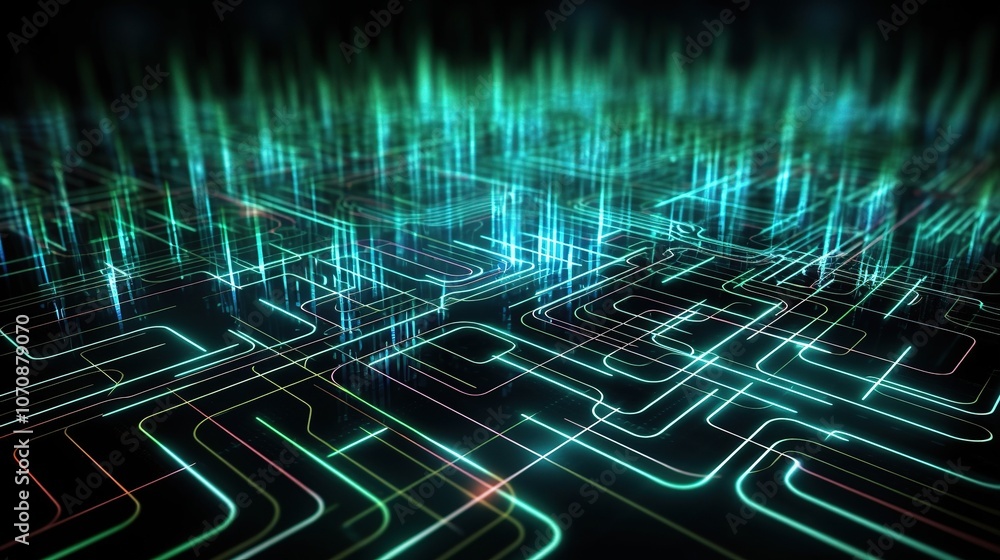 Poster abstract 3d visualization of digital circuitry patterns