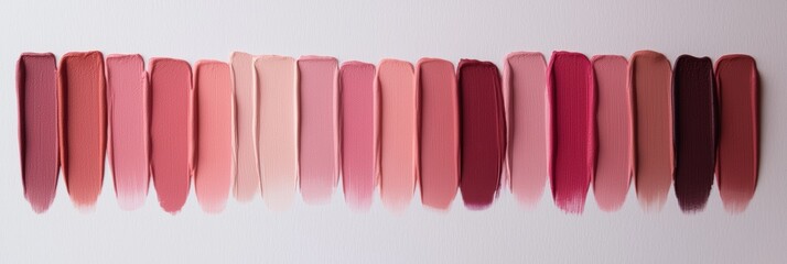 A row of lipsticks with a variety of colors