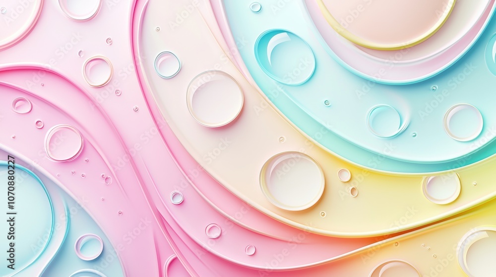 Poster A colorful background with many small circles of different colors