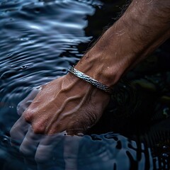 hand in water