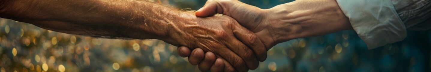 Fototapeta premium men shaking hands.