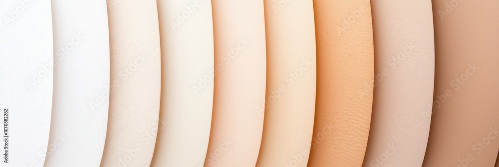 Poster a row of tan and white fabric with a pattern