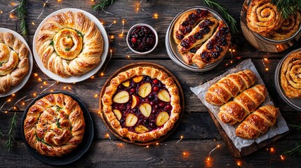 Rustic Wooden Table for Festive Gathering Display