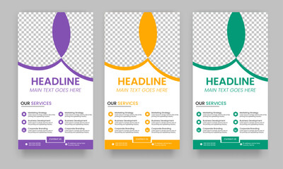 Business Roll Up Banner corporate Roll up background for Presentation, Vertical roll up, x-stand, exhibition display, Retractable banner